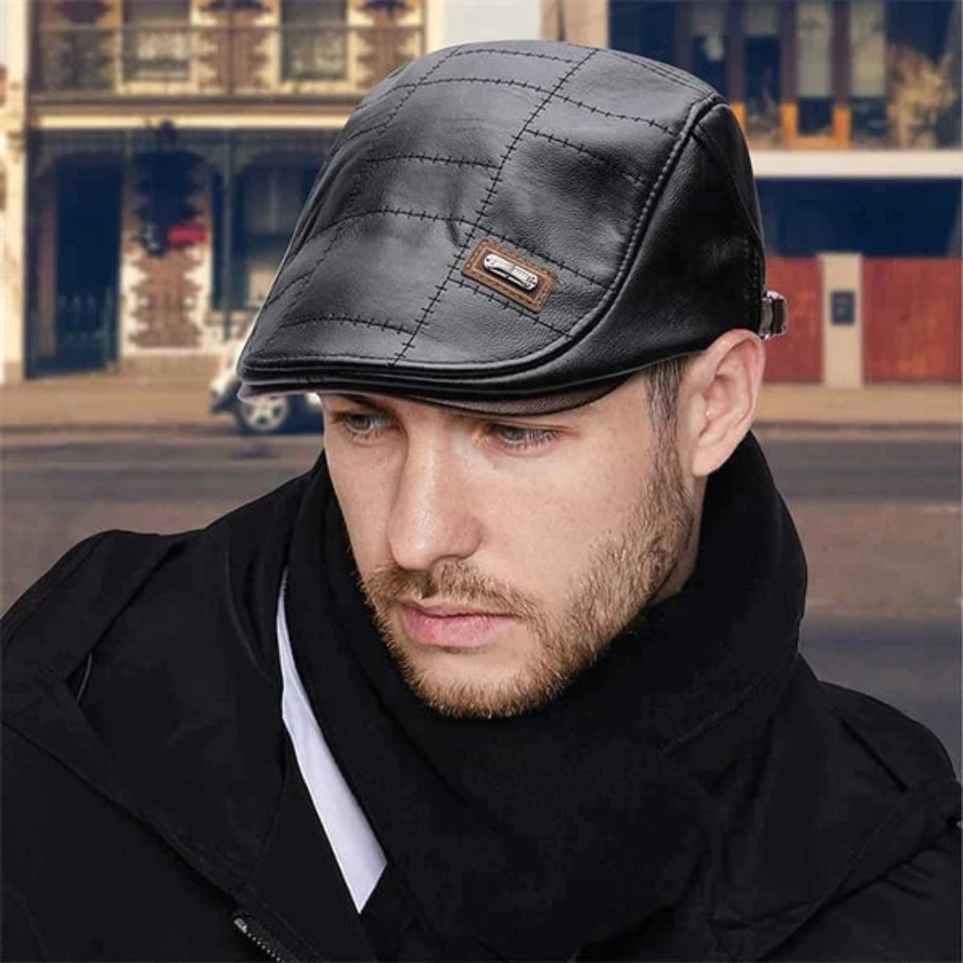 Ethan™ | Herre Retro Læder Beret Hat (Nu 1+1 GRATIS)