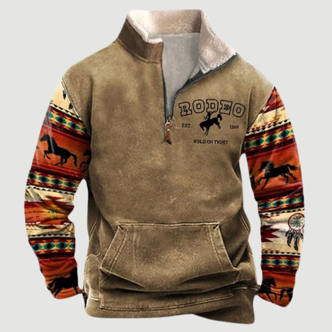 Kevin™ - Vintage fleece-trøje med lynlås