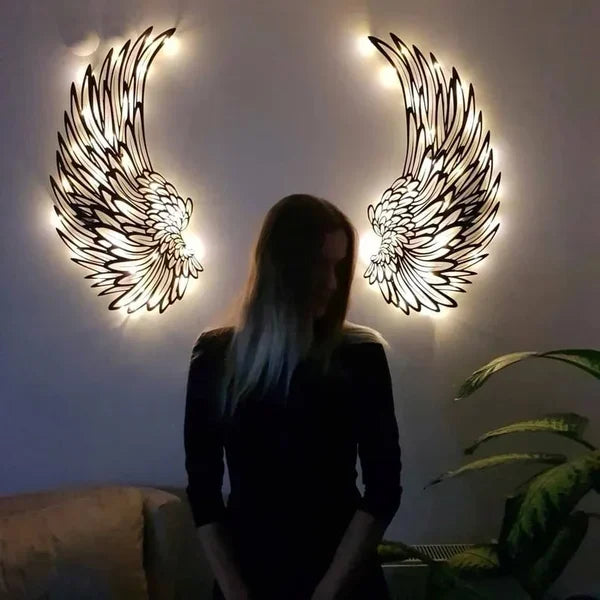 Angelic™ | Æstetisk Metal Englevinger Vægkunst